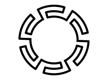 Futuristic Circular Tech Symbol Logo Template