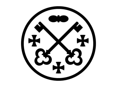 Gekreuzte Schlüssel Symbol Logo
