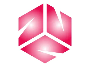 Geometric Abstract Gradient Cube Shape Logo Template