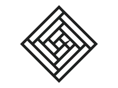 Geometric Abstract Square Shape with Rectangles Logo Template