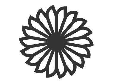 Geometric Circle Blossom Flower Logo Template