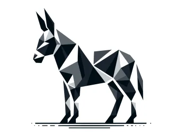 Geometric Donkey Logo Template