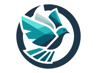 Geometric Dove in Circle Logo Template