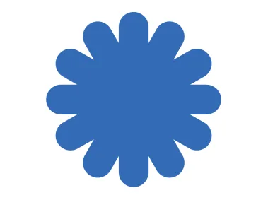 Geometric Flower Shape Star Logo Template