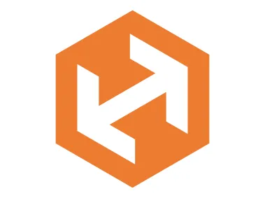 Geometric Hexagon Arrows H Letter Shaped Logo Template