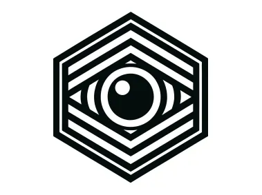 Geometric Hexagon Eye Logo Template