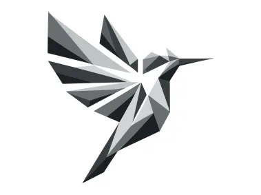Geometric Hummingbird Polygonal Vector Design Logo Template