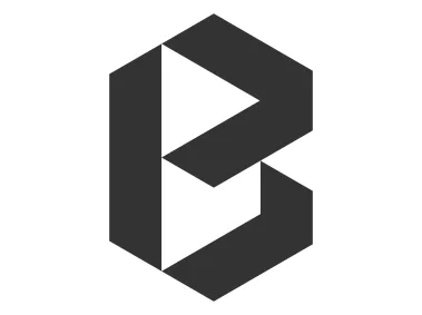 Geometric Letter B Shape Logo Template