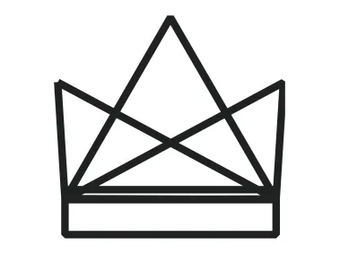 Geometric Linear Crown Symbol Logo Template