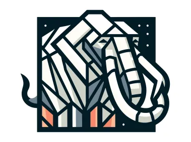 Geometric Mammoth Logo Template