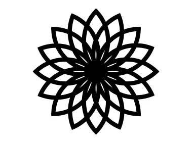 Geometric Mandala Black Flower Logo Template