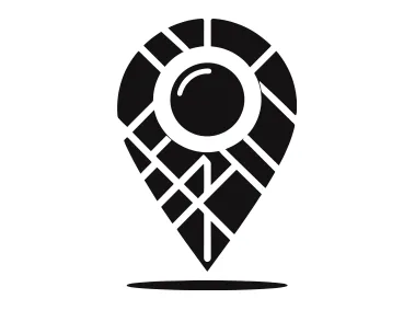 Geometric Map Pin Logo Template