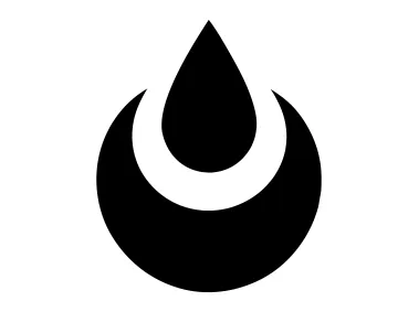 Geometric Moon and Drop Shape Logo Template