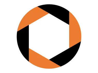 Geometric Objective Lens Shape Logo Template