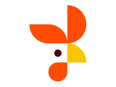 Geometric Rooster Head Logo Template