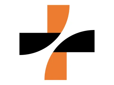 Geometric Rounded Plus Shape Logo Template