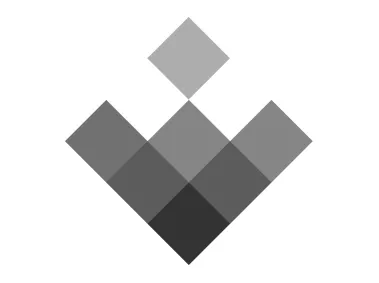 Geometric Square Down Arrow Logo Template