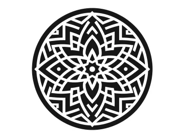 Geometric Star Mandala Design Logo Template