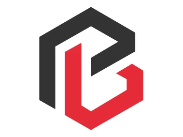 Geometric SVG Letter B Shape Logo Template