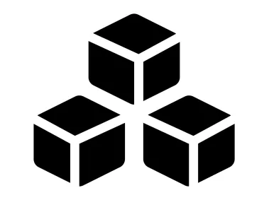 Geometric Tree Cubes Shape Logo Template