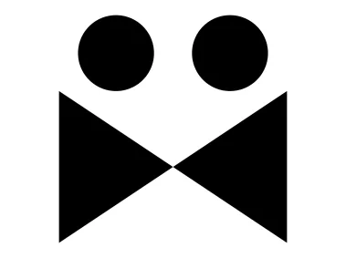 Geometric Triangle People Face to Face Logo Template