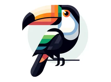 SVG Geometric Tucan Logo Template