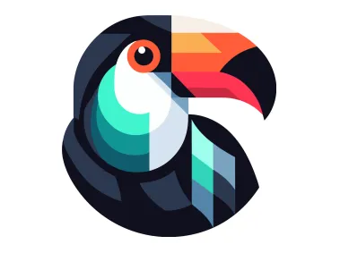 Geometric Tucan Logo Template
