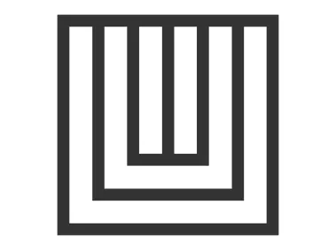 Geometric W or U Letters Logo Template