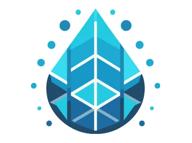 Geometric Water Drop Logo Template