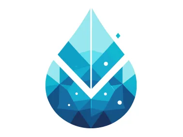 Geometric Water Drop Logo Template