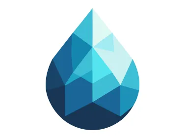 Geometric Water Drop Logo Template