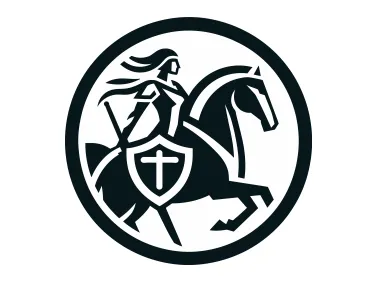 Geometric Woman Knight Logo Template