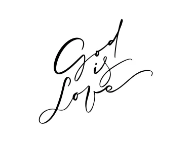 God is Love Quote Vector