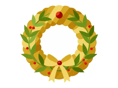 Golden Wreath Vector