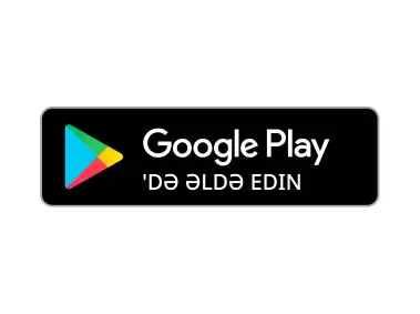 Google Play Badge Azerbaijani Google Play de Elde Edin Logo