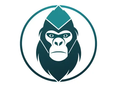 Gorilla Head in Circle Logo Template
