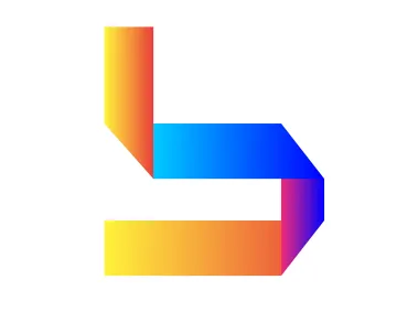 Gradient Letter B Shape Logo Template