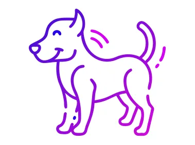 Gradient Outline Dog Icon