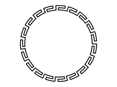 Greek Key Circular Border Logo Template