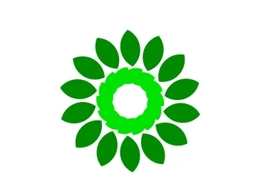 Green Abstract Leaf Flower Logo Template