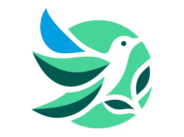 Green Bird and Leaf Nature Bird Logo Template