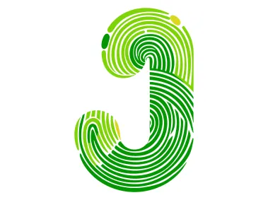 Green Letter J Formed Logo Template