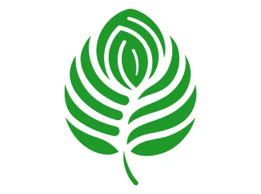 Green Modern Leaf Logo Template