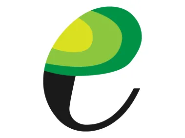 Green Modern Lowercase E Letter Logo Template