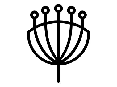 Groovy Abstract Black Flower Logo Template