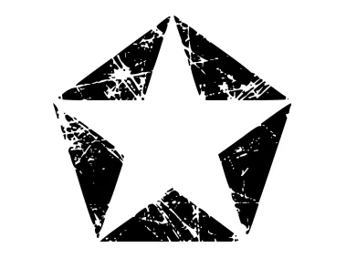 Grunge Star in Pentagon Logo Template