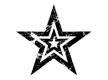 Grunge SVG Star Logo Template