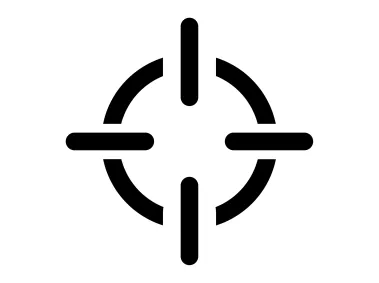 Gun Pointer Shape Logo Template