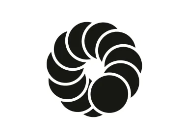 Half Moon Circles Shape Logo Template