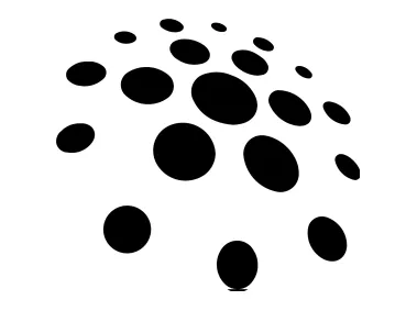 Half Tone Dots Shape Logo Template